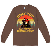 Chestnut vintage only you can prevent communism funny bear camping t shirt Long Sleeve Tee - linhVisuals