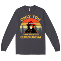 Smoke vintage only you can prevent communism funny bear camping t shirt Long Sleeve Tee - linhVisuals
