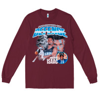Burgundy Jonathan Isaac Vintage Long Sleeve Tee - linhVisuals
