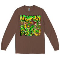 Chestnut Happy St Patricks Rex Day Long Sleeve Tee - CowhideDigitalArt