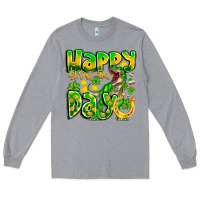 Heather Grey Happy St Patricks Rex Day Long Sleeve Tee - CowhideDigitalArt