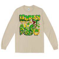 Mushroom Happy St Patricks Rex Day Long Sleeve Tee - CowhideDigitalArt