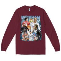 Burgundy David Beckham Vintage Long Sleeve Tee - linhVisuals