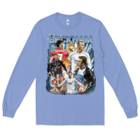 Colony Blue David Beckham Vintage Long Sleeve Tee - linhVisuals