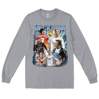Heather Grey David Beckham Vintage Long Sleeve Tee - linhVisuals