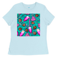 Baby Blue valentines day champagne and strawberry Ladies Tee - BundleAndBundleShop