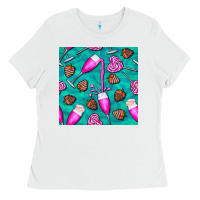 White valentines day champagne and strawberry Ladies Tee - BundleAndBundleShop