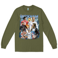 Army Green David Beckham Vintage Long Sleeve Tee - linhVisuals