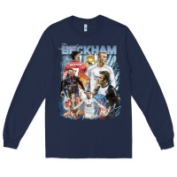 Navy David Beckham Vintage Long Sleeve Tee - linhVisuals
