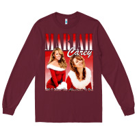Burgundy Mariah Carey Vintage Long Sleeve Tee - linhVisuals