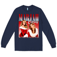Navy Mariah Carey Vintage Long Sleeve Tee - linhVisuals