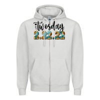 Dove Grey Twosday Zipper Hoodie - RanaPortraitStore