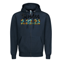 Navy Twosday Zipper Hoodie - RanaPortraitStore