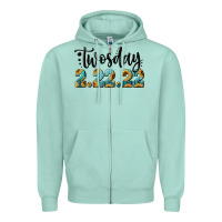 Seafoam Twosday Zipper Hoodie - RanaPortraitStore