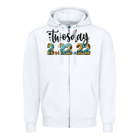 White Twosday Zipper Hoodie - RanaPortraitStore