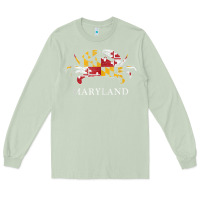 Matcha retro maryland crab state flag vintage travel tank top Long Sleeve Tee - linhVisuals