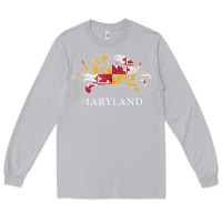 Moon Dust retro maryland crab state flag vintage travel tank top Long Sleeve Tee - linhVisuals