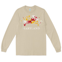 Mushroom retro maryland crab state flag vintage travel tank top Long Sleeve Tee - linhVisuals