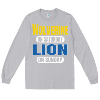 Moon Dust wolverine on saturday lion on sunday fans detroit vintage pullover hoo Long Sleeve Tee - linhVisuals