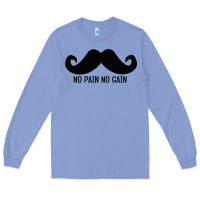 Colony Blue MUSTACHE Long Sleeve Tee - linhVisuals