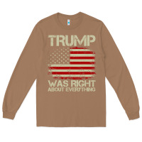 Toasted Coconut vintage usa american flag trump was right about everything pullover ho Long Sleeve Tee - linhVisuals