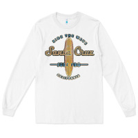 White santa cruz, ca vintage surfers tshirt Long Sleeve Tee - linhVisuals
