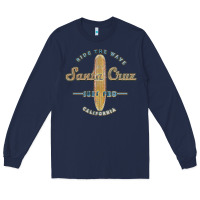 Navy santa cruz, ca vintage surfers tshirt Long Sleeve Tee - linhVisuals