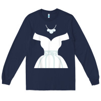 Navy wedding dresses bridal showers cute graphic funny t shirt Long Sleeve Tee - linhVisuals