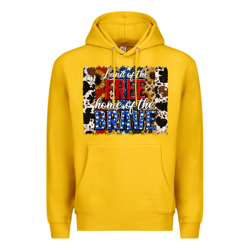 Land Of The Free  Th Of July Brushstroke Premium Hoodie by Jasminsmagicworld | Teevron