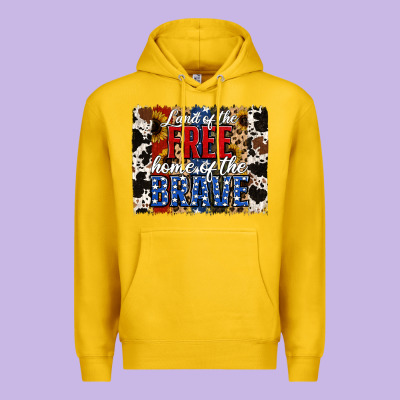 Land Of The Free  Th Of July Brushstroke Premium Hoodie Designed By Jasminsmagicworld