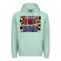 Seafoam land of the free  th of july brushstroke Premium Hoodie - Jasminsmagicworld