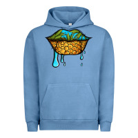 Pigment Pebble Blue summer vibes pineapple lips Urban Hoodie - Jasminsmagicworld