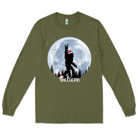 Army Green santa bigfoot christmas rock funny sasquatch believe xmas t shirt Long Sleeve Tee - linhVisuals