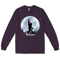 Plum santa bigfoot christmas rock funny sasquatch believe xmas t shirt Long Sleeve Tee - linhVisuals