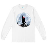White santa bigfoot christmas rock funny sasquatch believe xmas t shirt Long Sleeve Tee - linhVisuals