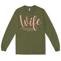 Army Green wife collection t shirt Long Sleeve Tee - linhVisuals