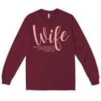Burgundy wife collection t shirt Long Sleeve Tee - linhVisuals