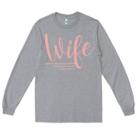 Heather Grey wife collection t shirt Long Sleeve Tee - linhVisuals