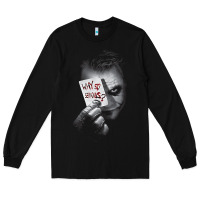 Black us dc dark knight photo why so serious 01 black h pullover hoodie Long Sleeve Tee - linhVisuals
