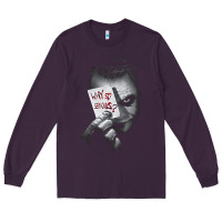Plum us dc dark knight photo why so serious 01 black h pullover hoodie Long Sleeve Tee - linhVisuals