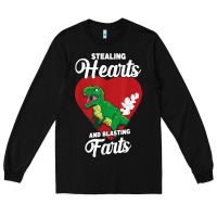 Black stealing hearts and blasting farts valentine's day t shirt Long Sleeve Tee - linhVisuals