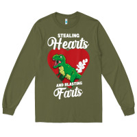 Army Green stealing hearts and blasting farts valentine's day t shirt Long Sleeve Tee - linhVisuals