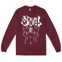 Burgundy GHOST Long Sleeve Tee - linhVisuals