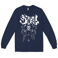 Navy GHOST Long Sleeve Tee - linhVisuals