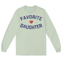 Matcha womens favorite daughter heart distressed vintage faded classic t shir Long Sleeve Tee - linhVisuals
