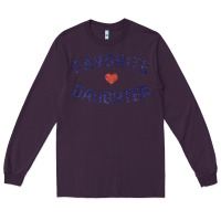 Plum womens favorite daughter heart distressed vintage faded classic t shir Long Sleeve Tee - linhVisuals