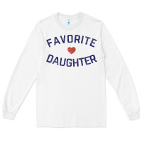 White womens favorite daughter heart distressed vintage faded classic t shir Long Sleeve Tee - linhVisuals