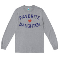Heather Grey womens favorite daughter heart distressed vintage faded classic t shir Long Sleeve Tee - linhVisuals