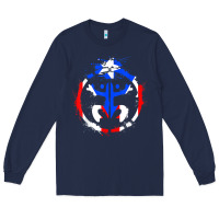 Navy taino coqui symbol   boricua   hispanic heritage t shirt Long Sleeve Tee - linhVisuals