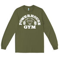 Army Green POWERHOUSE GYM POPULAR Long Sleeve Tee - linhVisuals